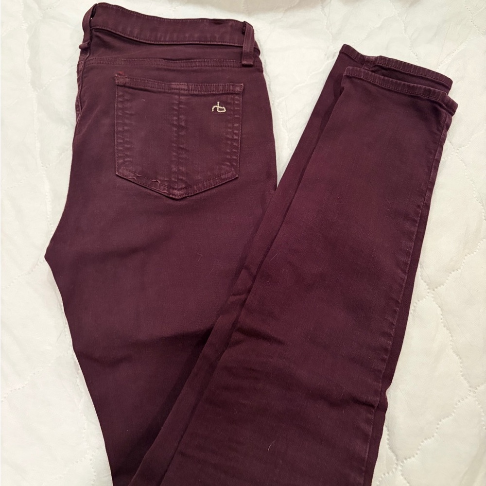 Rag & Bone S26 Burgundy Skinny Jeans